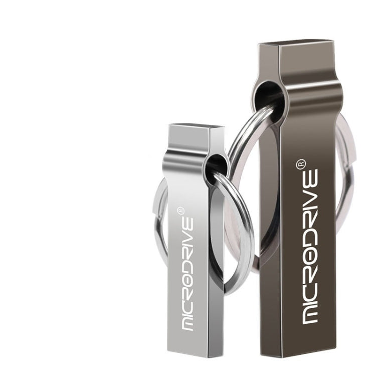 MicroDrive 8GB USB 2.0 Metal Keychain U Disk (Black) - USB Flash Drives by MicroDrive | Online Shopping South Africa | PMC TechLife
