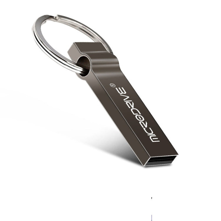 MicroDrive 8GB USB 2.0 Metal Keychain U Disk (Grey) - USB Flash Drives by MicroDrive | Online Shopping South Africa | PMC Jewellery