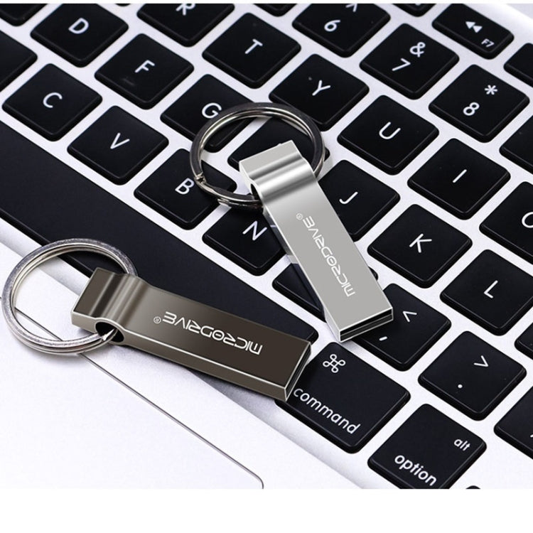 MicroDrive 8GB USB 2.0 Metal Keychain U Disk (Grey) - USB Flash Drives by MicroDrive | Online Shopping South Africa | PMC TechLife